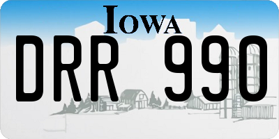 IA license plate DRR990