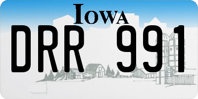 IA license plate DRR991