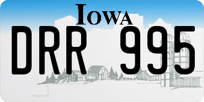 IA license plate DRR995