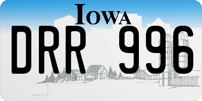 IA license plate DRR996