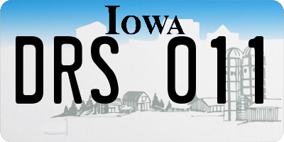 IA license plate DRS011