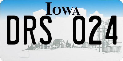 IA license plate DRS024