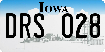IA license plate DRS028