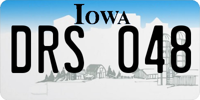 IA license plate DRS048