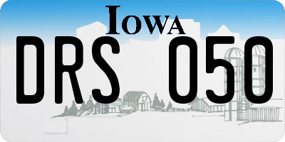 IA license plate DRS050