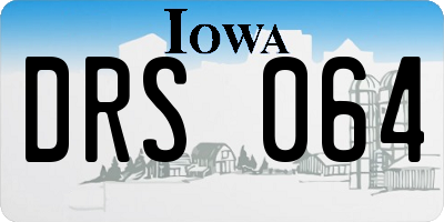 IA license plate DRS064