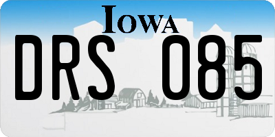 IA license plate DRS085