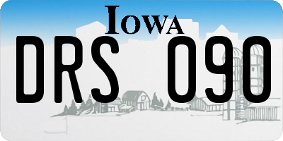IA license plate DRS090