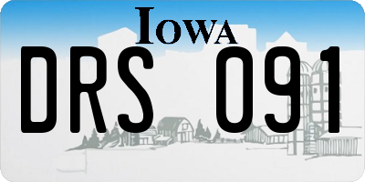 IA license plate DRS091