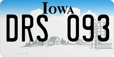 IA license plate DRS093