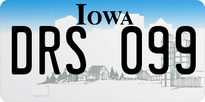 IA license plate DRS099