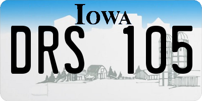 IA license plate DRS105