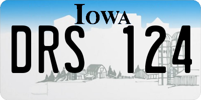 IA license plate DRS124