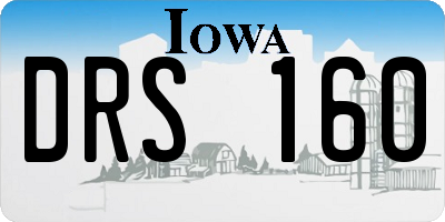 IA license plate DRS160