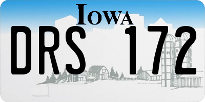 IA license plate DRS172