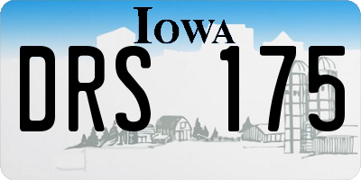 IA license plate DRS175