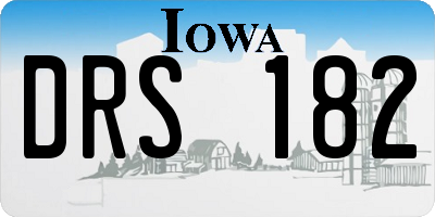 IA license plate DRS182