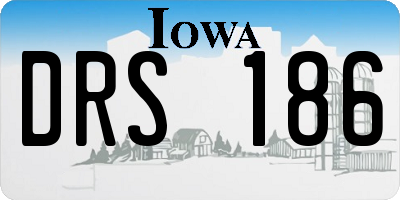 IA license plate DRS186