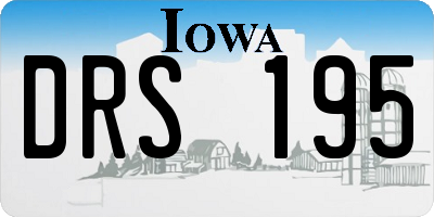 IA license plate DRS195