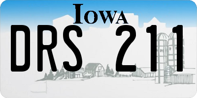 IA license plate DRS211