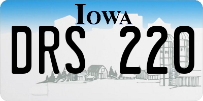IA license plate DRS220