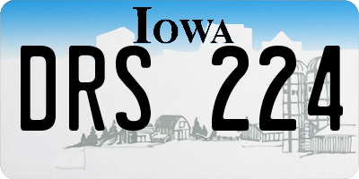IA license plate DRS224