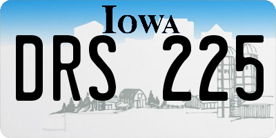IA license plate DRS225