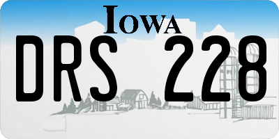 IA license plate DRS228