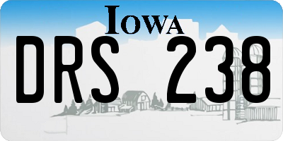 IA license plate DRS238