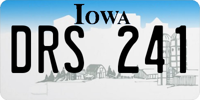IA license plate DRS241