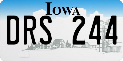 IA license plate DRS244