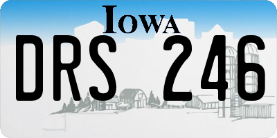 IA license plate DRS246