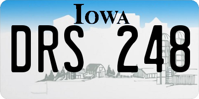 IA license plate DRS248