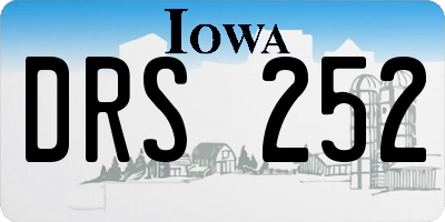IA license plate DRS252