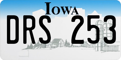 IA license plate DRS253