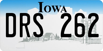 IA license plate DRS262