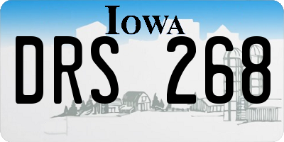 IA license plate DRS268