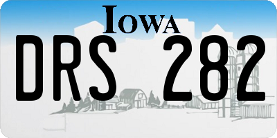 IA license plate DRS282