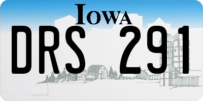 IA license plate DRS291