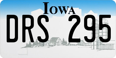 IA license plate DRS295