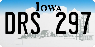 IA license plate DRS297