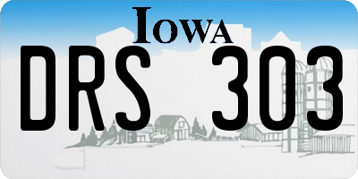 IA license plate DRS303