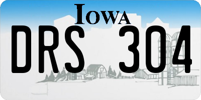 IA license plate DRS304
