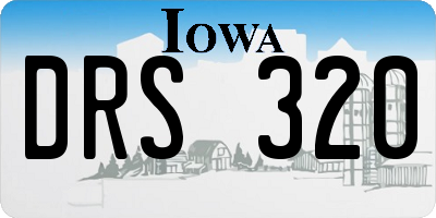 IA license plate DRS320