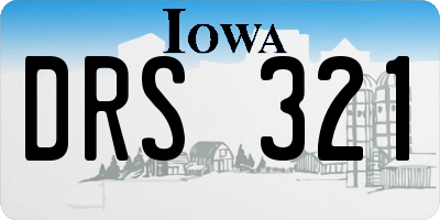 IA license plate DRS321