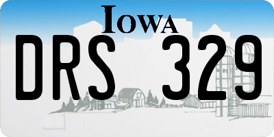 IA license plate DRS329