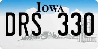 IA license plate DRS330