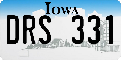 IA license plate DRS331