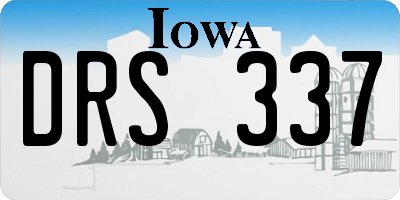 IA license plate DRS337
