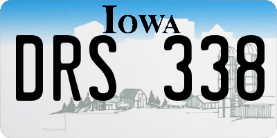 IA license plate DRS338